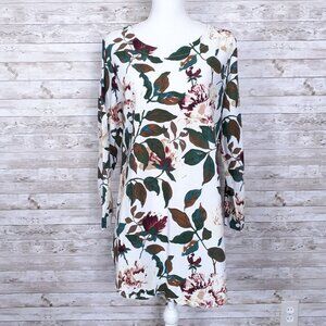 Cellabie Shift Dress XL Floral Roll Tab Sleeve 736
